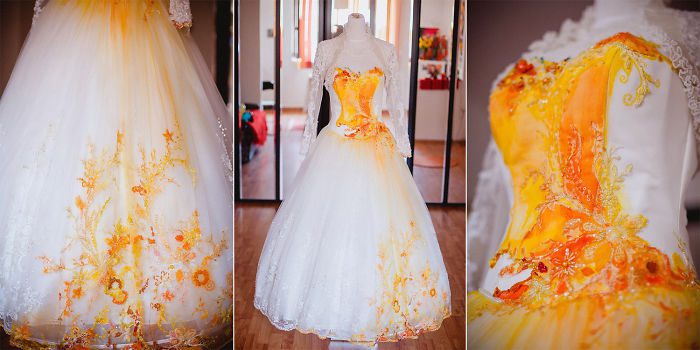 Dip Dye Wedding Dress