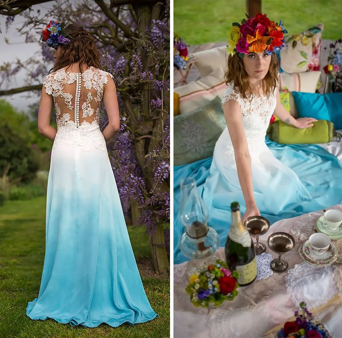 Dip Dye Wedding Dress