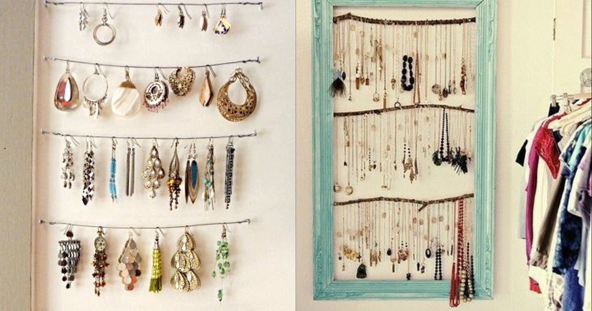 16 DIY Jewelry Holders Made From Common Household Items