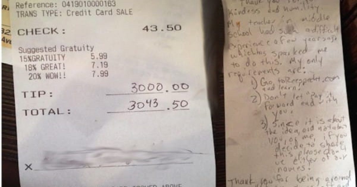 Waitress Receives A Stunning $3000 Tip, But It Came With ‘3 Conditions’