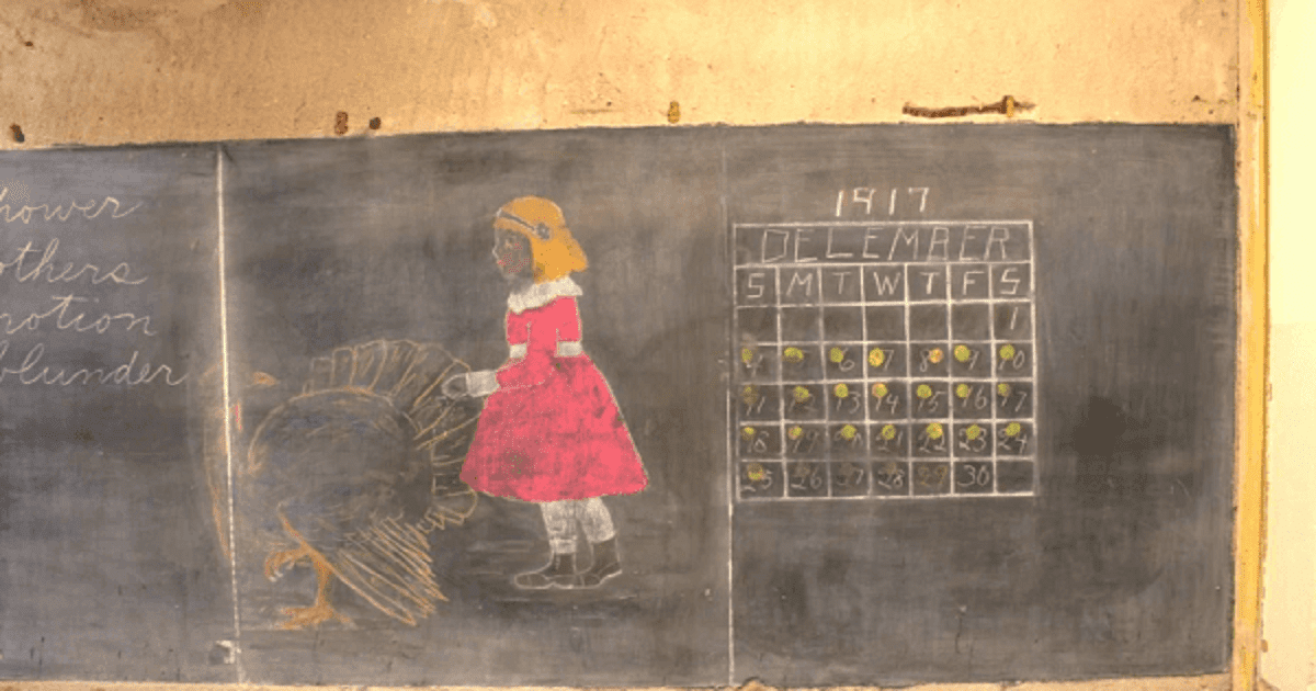 During A Renovation, Construction Workers Find Chalkboards From 100 Years Ago