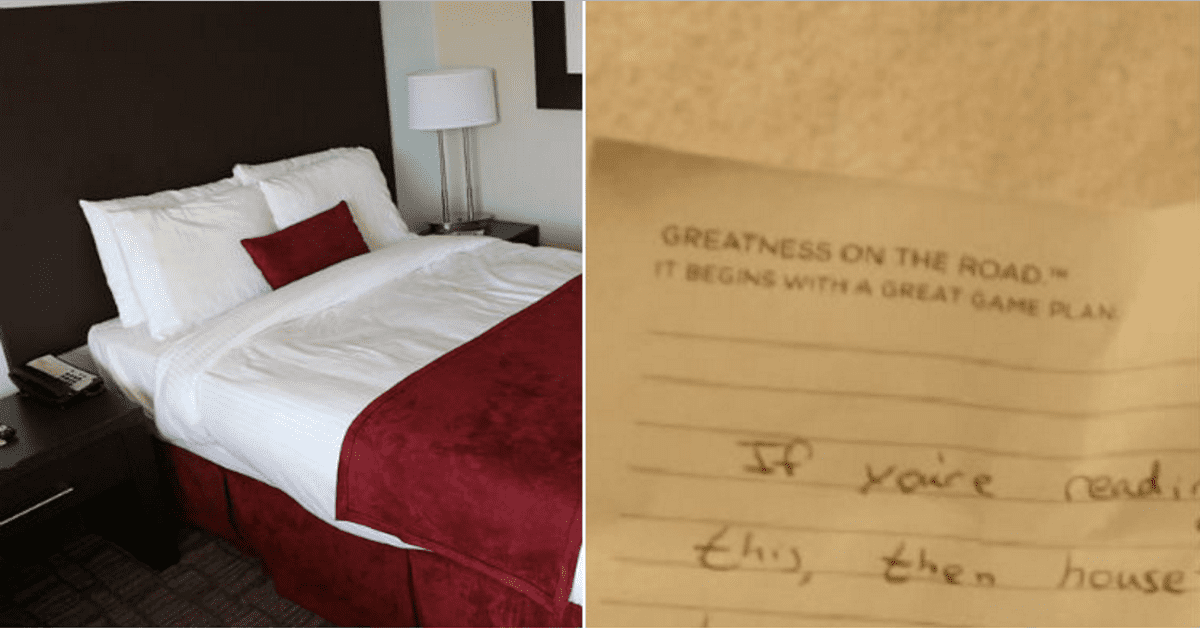 Hotel Guest Settles Into Bed For The Night, Only To Discover Disturbing Note Under Covers…