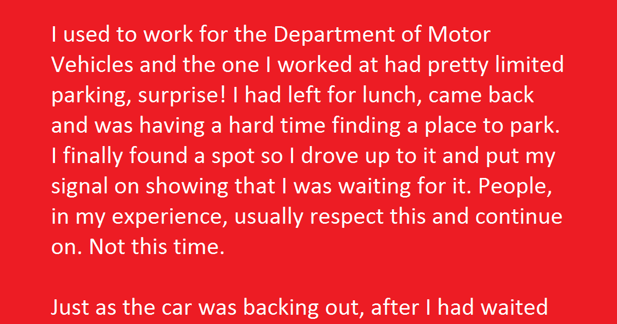 After She Stole The DMV Workers’ Parking Space, She Ran Into The Woman