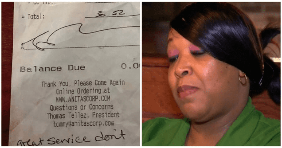 Instead Of A Tip, Waitress Receives Racist Note
