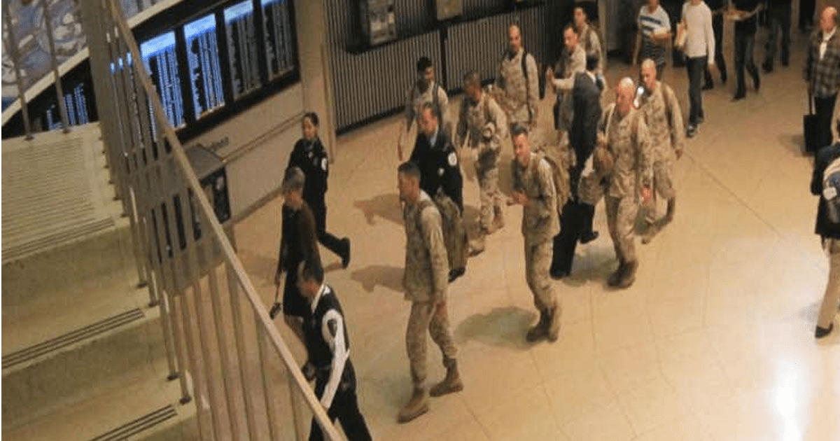 Group Of Marines Was Flying Back Home When Their Flight Took An Unexpected Turn…