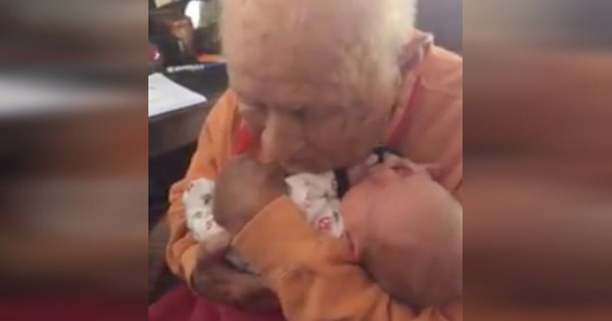 The Truly Touching Moment A 105-Year-Old Man Gets To Hold Great-Great-Grandson