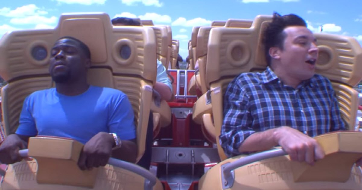 Jimmy Fallon Takes Kevin Hart On A Rollercoaster And His Reaction Will Leave You Laughing