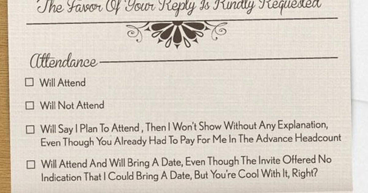 This Hilarious Wedding Invitation Will Brighten Your Day