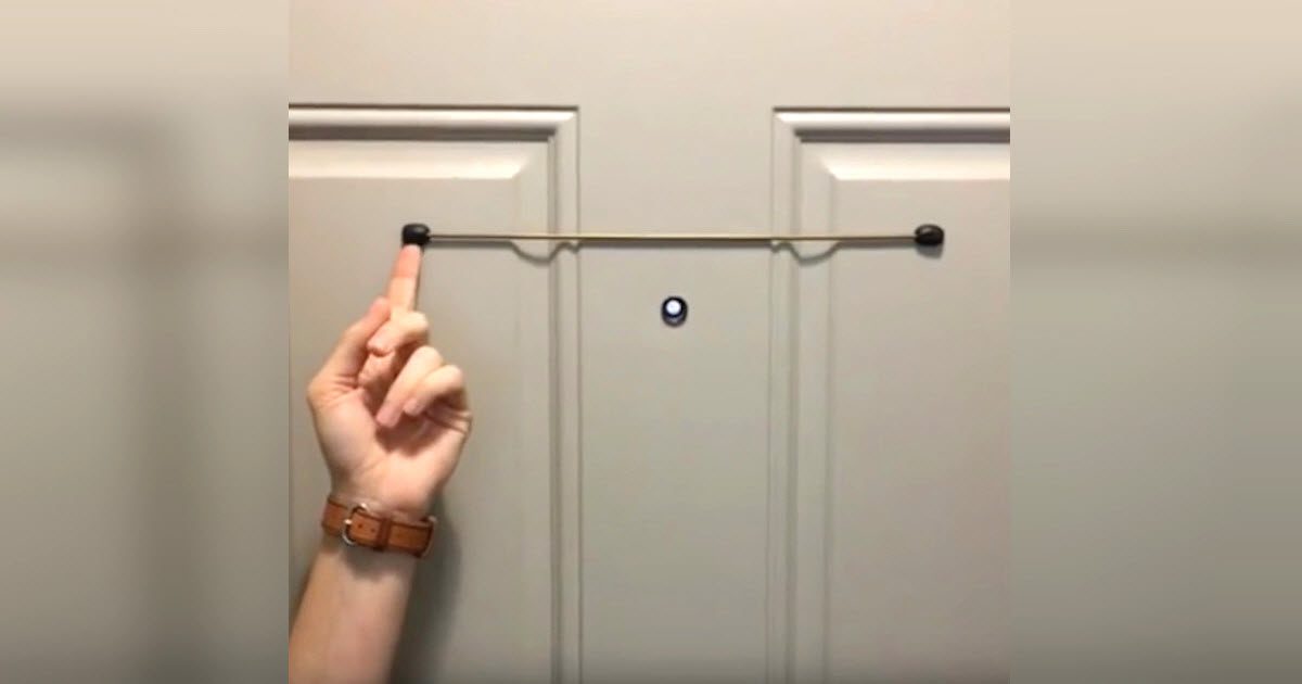 Mom Glues Heavy Duty Clothes Hanger On Her Front Door To Block Out Prying Eyes