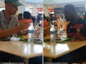 fast food worker feed disabled man