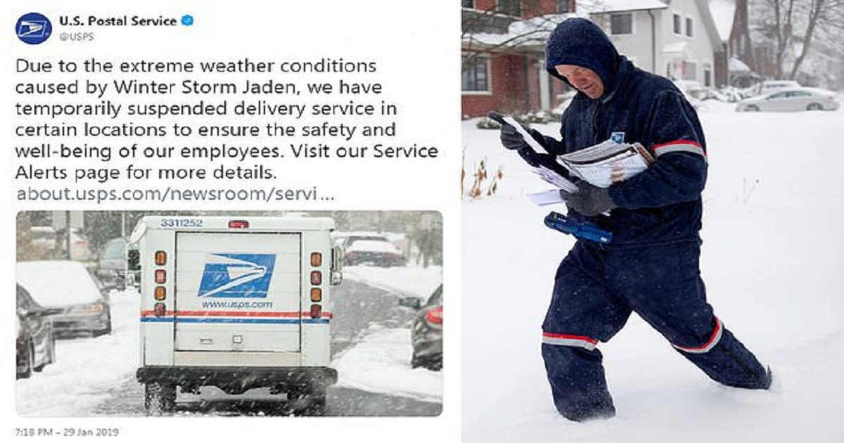 USPS Suspends Mail Delivery In Nine States As Deep Freeze Hits Midwest