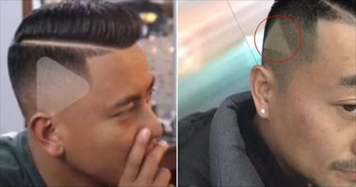 Barber Cuts Triangle Into Man’s Hair After Seeing Pic With ‘Play’ Icon